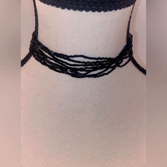 2 for 30$ Women Vintage shiny black strings super long Necklace  Y2K - Picture 7 of 10